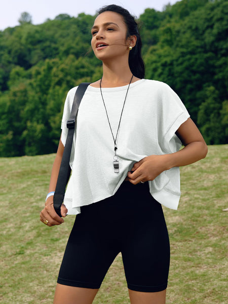 Women's Beautiful Back Sports Yoga T Shirt Loose Casual Breathable Activewear Tops