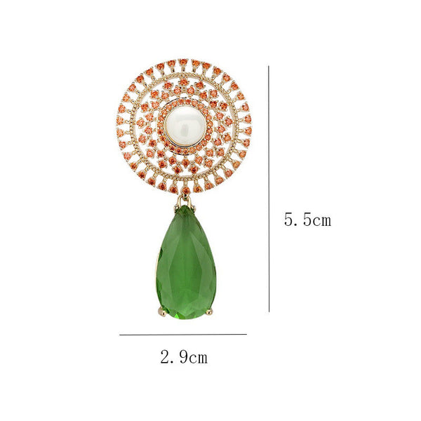 Veile Studios Exaggerated Women's Dandelion Dream Catcher With Zircon Elements Earrings