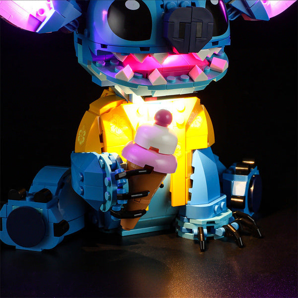 Compatible With Lego 43249 Stitch Led Lighting Disney Luminous Building Blocks Toys Building Toys Sets & Packs
