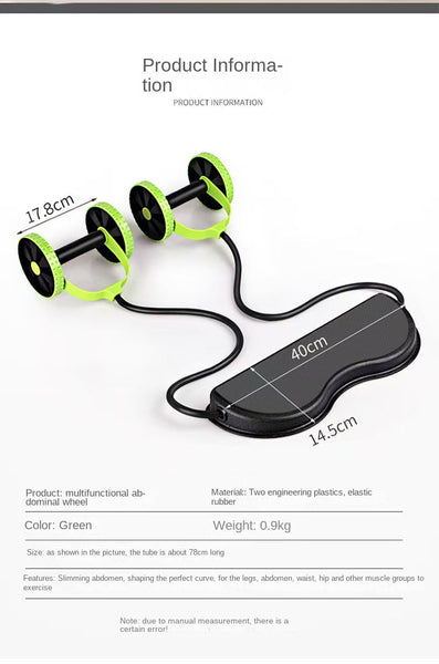 Cross Border Multi Functional Abdominal Trainer Wheel Twist Plate Roller Premium Rotating With Pull Rope Abdominal Machines