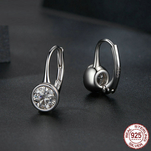 Veile Studios Silver Charm Classic Design Moissanite 925 Pure Earrings