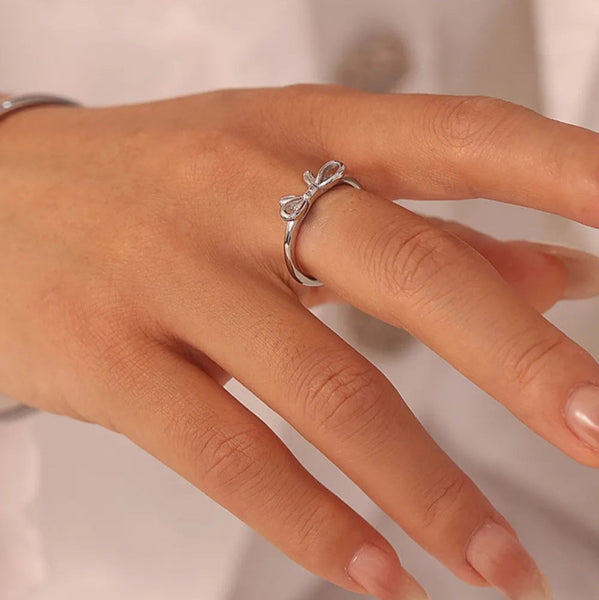 Bow Ring Stainless Steel In Style Jewelry Rings