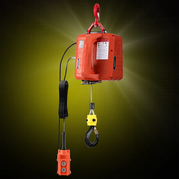 Giantz Electric Hoist Winch 500Kg Wired/Wireless Remote Control Engine Hoists