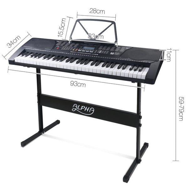 61 Key Electronic Piano Keyboard With Stand Lighted Keys Musical Instrument Electronic Keyboards