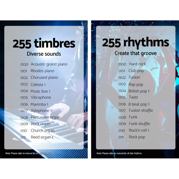 61 Key Electronic Piano Keyboard With Stand Lighted Keys Musical Instrument Electronic Keyboards