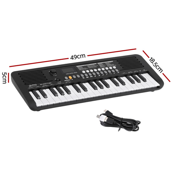 Alpha 37 Key Digital Piano Keyboard Electric Black Electronic Keyboards