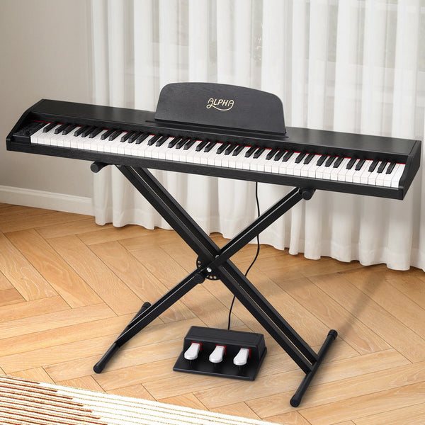 Alpha 88 Keys Digital Piano Keyboard Electronic W/ Stand Electronic Keyboards