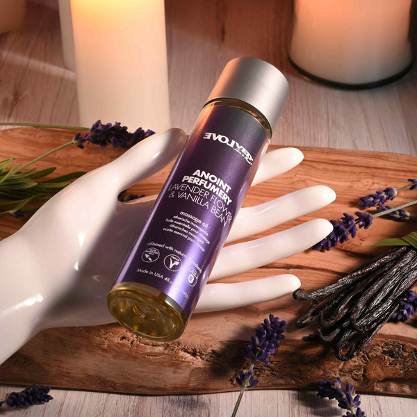 Evolved Anoint Perfumery Lavender Flower & Vanilla Bean Massage Oil 120 Ml Bottle Massage Oils & Lotions