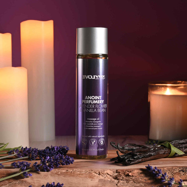 Evolved Anoint Perfumery Lavender Flower & Vanilla Bean Massage Oil 120 Ml Bottle Massage Oils & Lotions
