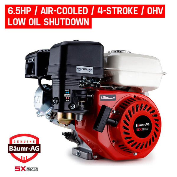 Baumr Ag 6.5Hp Petrol Stationary Engine Motor 4 Stroke Ohv Horizontal Shaft Recoil Start Multi Purpose Power Tool Engines