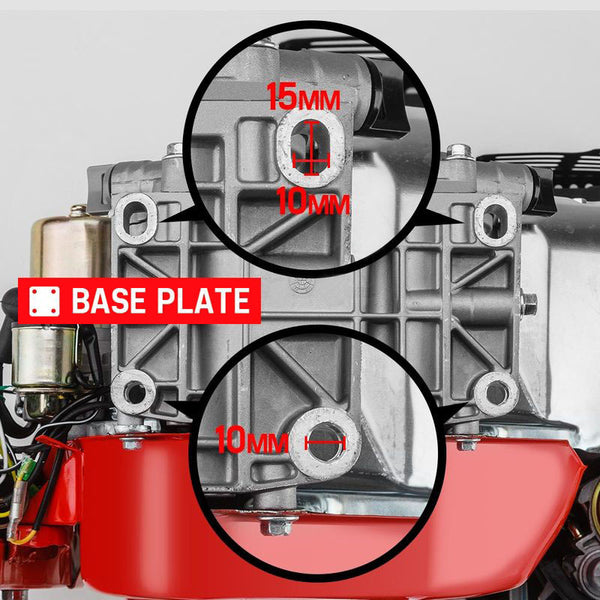Baumr Ag 7Hp Petrol Engine Stationary Motor Ohv Horizontal Shaft Electric Start 4 Stroke Multi Purpose Power Tool Engines