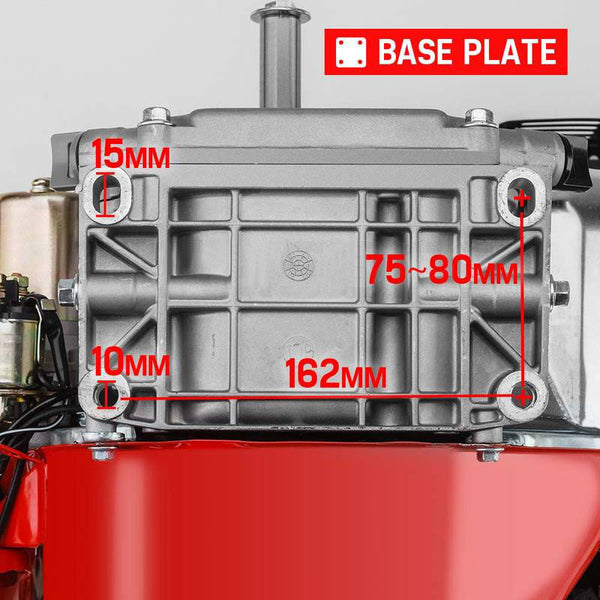 Baumr Ag 7Hp Petrol Engine Stationary Motor Ohv Horizontal Shaft Electric Start 4 Stroke Multi Purpose Power Tool Engines