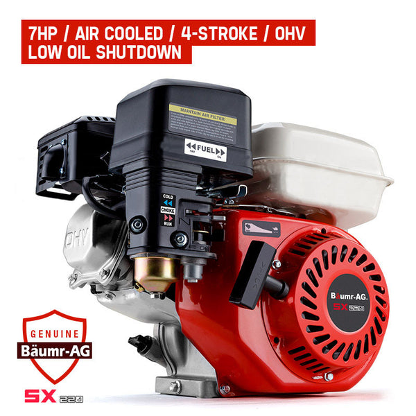 Baumr Ag 7Hp Petrol Stationary Engine Ohv 4 Stroke Horizontal Shaft Replacement Motor Multi Purpose Power Tool Engines