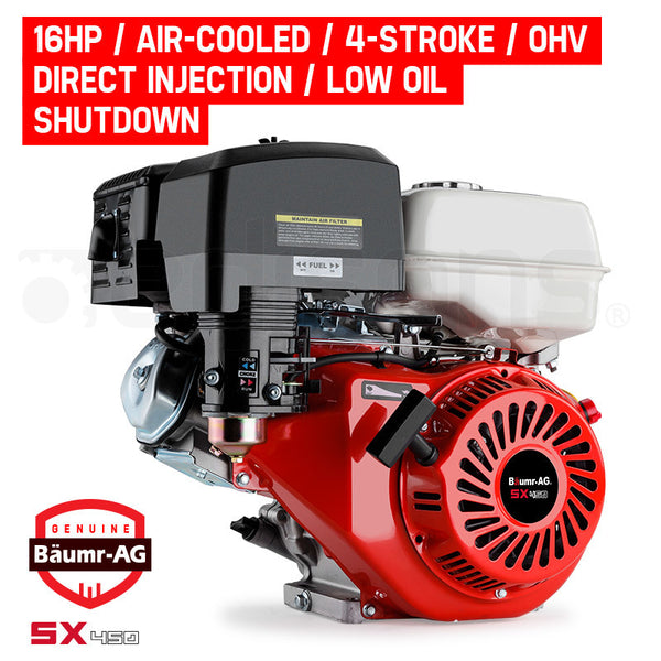 Baumr Ag 16Hp Petrol Engine Ohv Stationary Motor 4 Stroke Horizontal Shaft Replacement String Trimmers