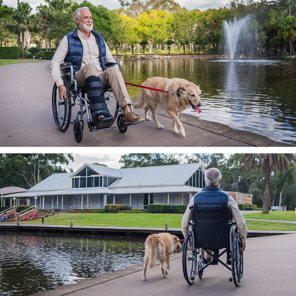 Equipmed 24 Inch Folding Wheelchair Lightweight Portable For Elderly And Disabled Grey Wheelchairs