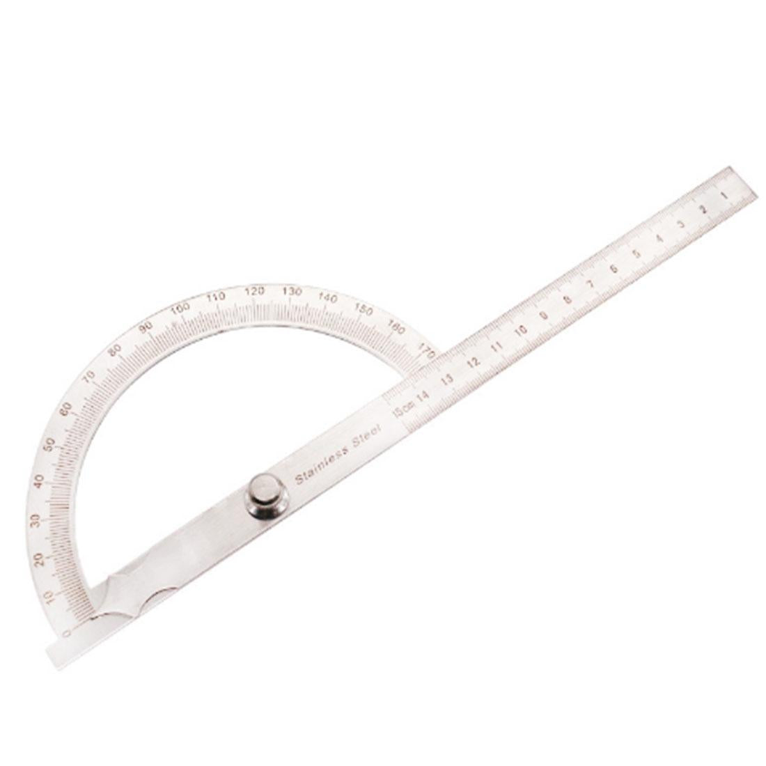 Stainless Steel Protractor With Zero To One Hundred Fifty Millimetre Arm For Eighty Degree Angles Protractors
