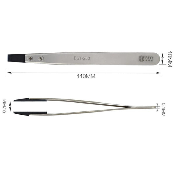 Stainless Steel Anti Static Tweezer Best Bst 250 For Precision Handling Electronics Tweezers
