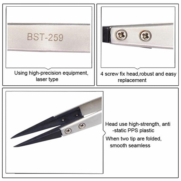 Stainless Steel Anti Static Tweezer Bst 259 Other Hand Tools
