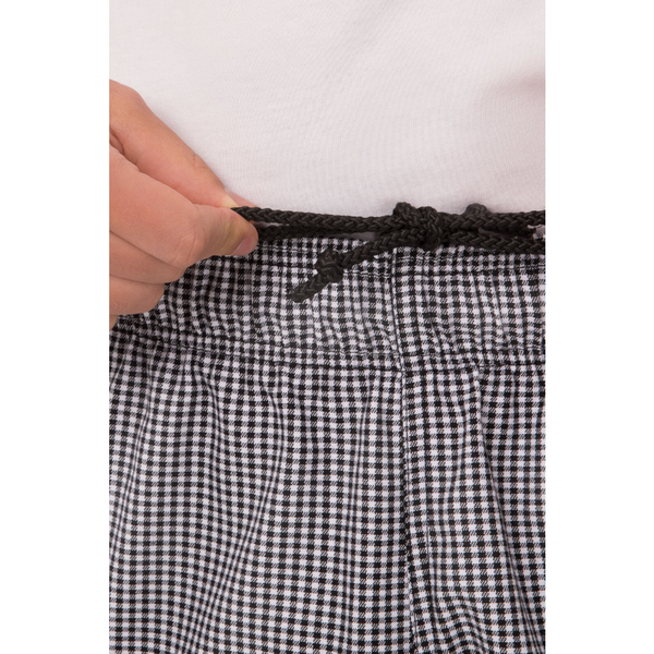 Chef Works Essential Men's Small Checks Baggy Black Pants By Chef Pants
