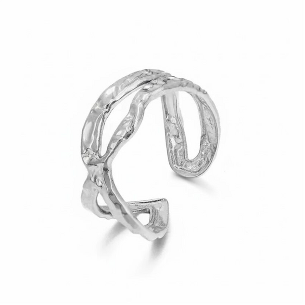 And American Fashion Personality Simple Line Cross Opening Ring Rings
