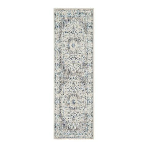 Rug Culture Evoke 251 White Runner By 400X80cm Rugs