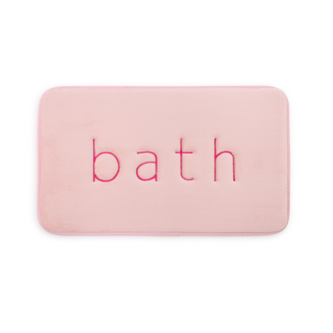 Carla Home Extra Thick Memory Foam & Super Comfort Bath Rug Mat For Bathroom (60 X 40 Cm Pink) Bath Mats Rugs & Toilet Covers