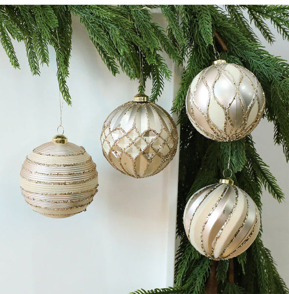 Hand Painted Christmas Ball Decorations 8Cm/12Pcs Matte Balls Tree Ornaments Seasonal Decorations