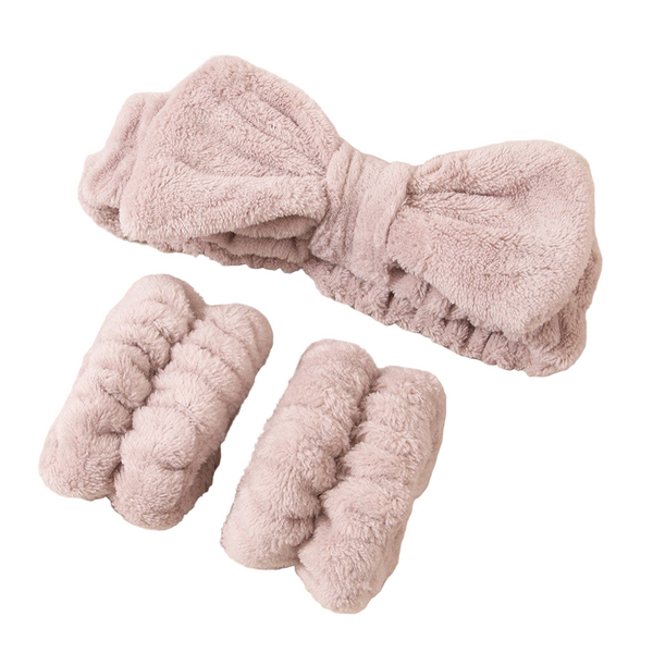 Wash Face Headband Waterproof Wrist Strap Set Butterfly Bow Simple 3 Piece Other Shower & Bath Accessories
