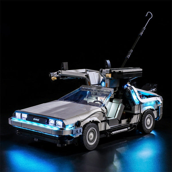 Compatible With Lego 10300 Back To The Future Time Machine Led Lighting Mechanical Assembly Toy Models Building Blocks