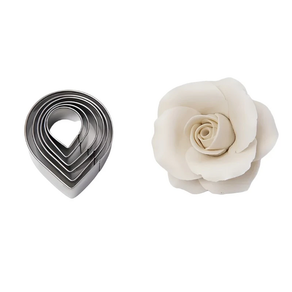 Stainless Steel Petal Mold Set Polymer Clay Cutter Cutting Pottery Tool Diy Manual Model Rose Flower Modeling Modelling Clay