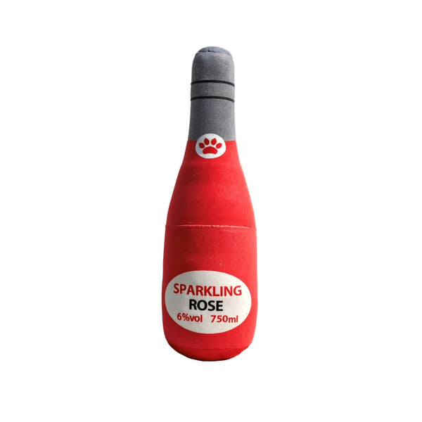 Dog Toy Realistic Wine Bottle Chew Resistant Self Entertainment Plush For Cats And Dogs Teeth Cleaning Sound Making Dog Toys