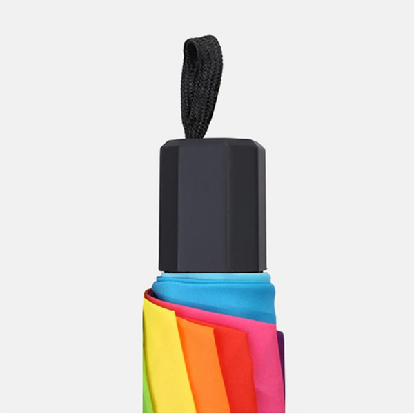 Rainbow Fold Umbrella Women And Men Non Automatic Popular Creative Three Folding Adults Children Gloves & Mittens