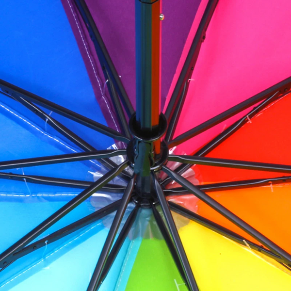 Rainbow Fold Umbrella Women And Men Non Automatic Popular Creative Three Folding Adults Children Gloves & Mittens