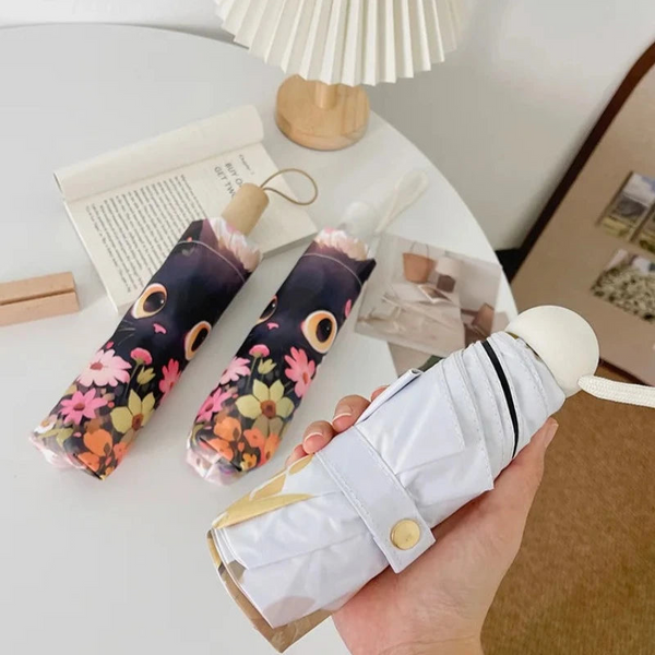 Flower Cat Umbrella Cartoon Full Automatic Smart Sun For Women Strong Paraguas Mujer Umbrellas