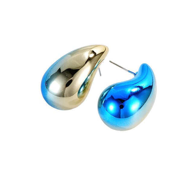Veile Studios Gradient Colour Hollow Water Drop For Women Fashion Jewellery Accessories Earrings