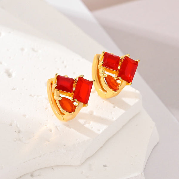 Veile Studios Various Colours Of Zircon For Women Fashion Commuting Jewelry Earrings