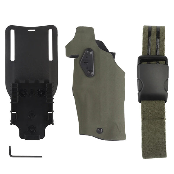 6354Do Left Handed Tactical Pistol Glock 17 Holster With X300u A Qls Adapter Leg Shroud Drop And Mha Strap Kit Holsters Belts & Pouches