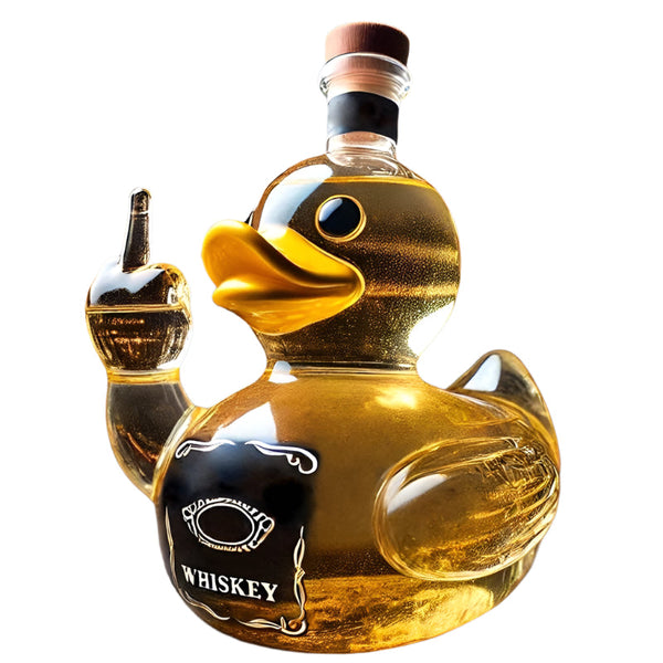 10 Oz Middle Finger Duck Bottle Funny Whiskey Decanter Decanters
