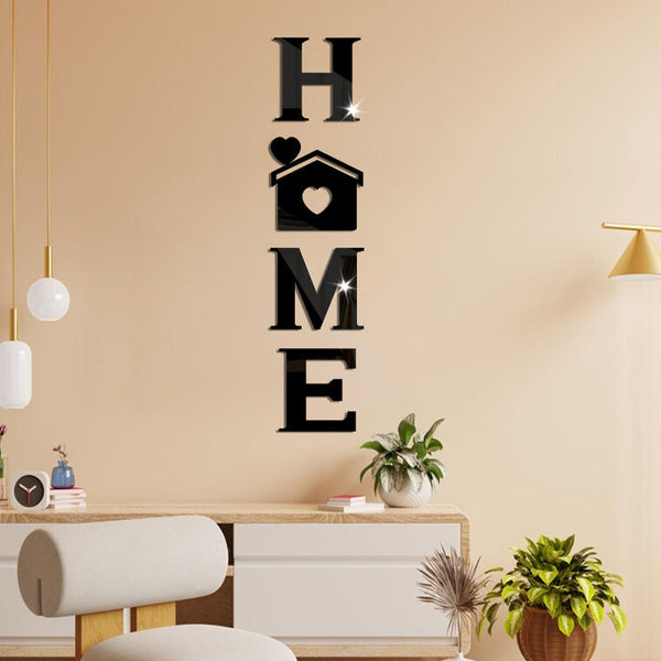 Acrylic Mirror Stickers: Home House Love Combo Bestseller Shein Soft Decorative Wall With Letter Hearts Wall Stickers