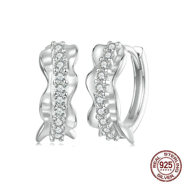 Veile Studios Silver Charm Romantic Lace Ear Buckle S925 Pure For Girls Earrings