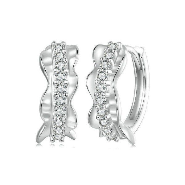 Veile Studios Silver Charm Romantic Lace Ear Buckle S925 Pure For Girls Earrings