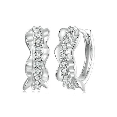 Veile Studios Silver Charm Romantic Lace Ear Buckle S925 Pure For Girls Earrings