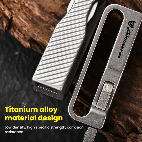 Titanium Waist Belt Buckle & Keychain. Portable Edc Outdoor Tool Belts
