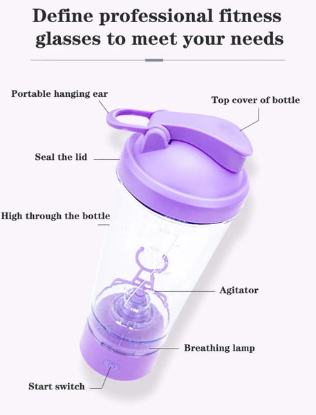 450Ml Electric Stirring Cup Spiral Pattern Vortex Protein Powder Shake Automatic Colorful Running Lantern Other Kitchen Gadgets