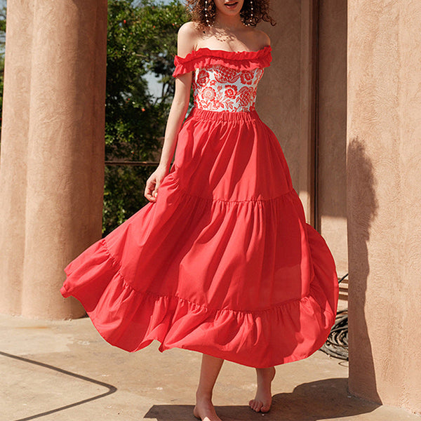 And American Printed One Piece Swimsuit Women's Vacation Beach Swimwear