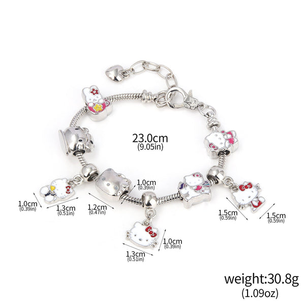 Cute Kitty Cat Bracelet Anime Girl Student Jk Best Friend Birthday Gift Cartoon Diy Bracelets