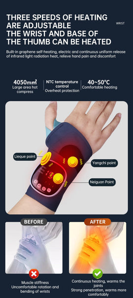 Ems Smart Tendon Sheath Hand Heating Wristband With Hot Compress And Massage Function Massagers
