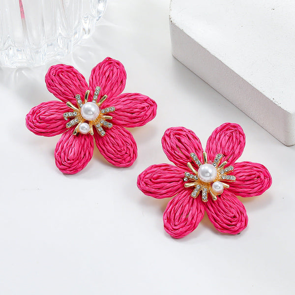 Veile Studios Women Ladies Party Accessories Flower Fashion Jewellery Earrings