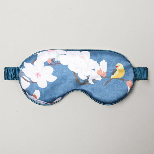 Double Sided Imitation Silk Eye Mask Satin Protection Blackout Sleep Mulberry Printed Spot Wholesale Eye Masks