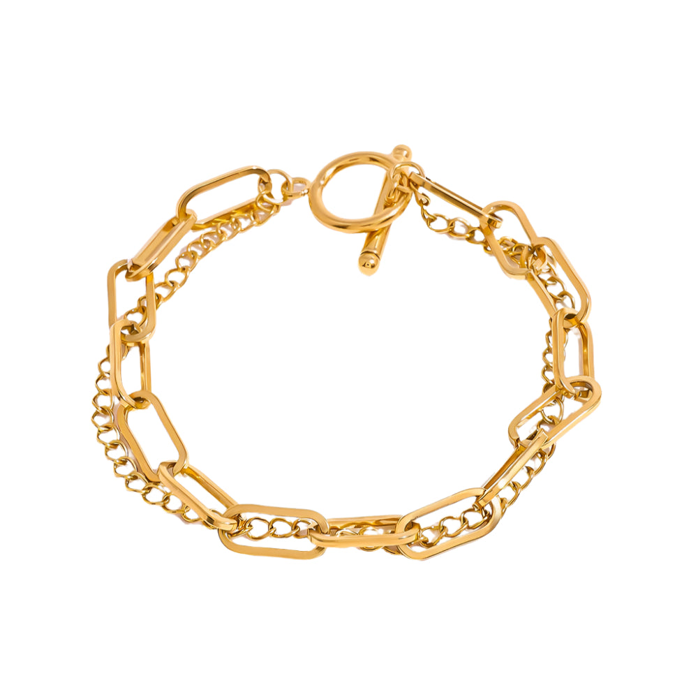 Veile Studios 18K Gold Plated Stainless Steel Chain Bracelet Bracelets